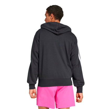 CHAMARRA ADIDAS ESSENTIALS 3 STRIPES PARA CABALLERO COLOR NEGRO