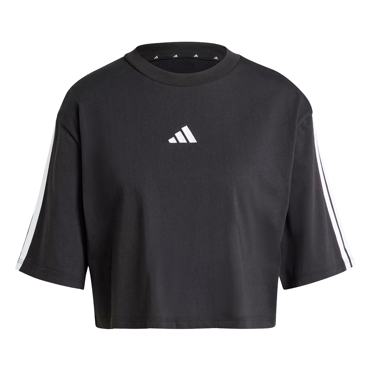 CROP TOP ADIDAS 3 STRIPES PARA DAMA COLOR NEGRO