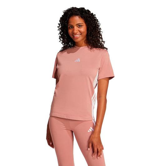 PLAYERA ADIDAS 3STRIPES PARA DAMA COLOR ROSA