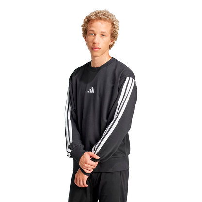 SUDADERA ADIDAS ESSENTIALS 3 STRIPES PARA CABALLERO COLOR NEGRO