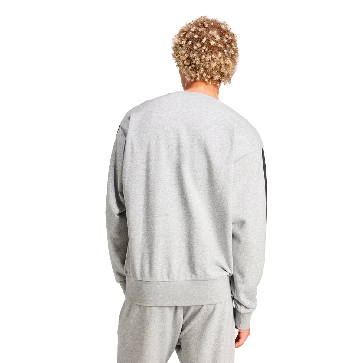 SUDADERA ADIDAS ESSENTIALS 3 STRIPES PARA CABALLERO COLOR GRIS