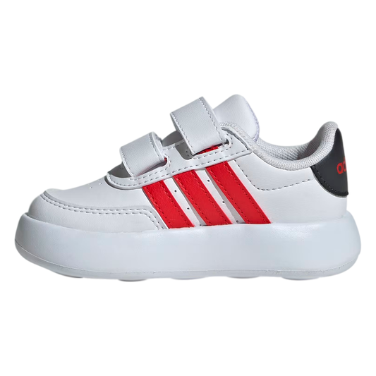 TENIS ADIDAS BREAKNET INFANTIL COLOR BLANCO GRIS ROJO