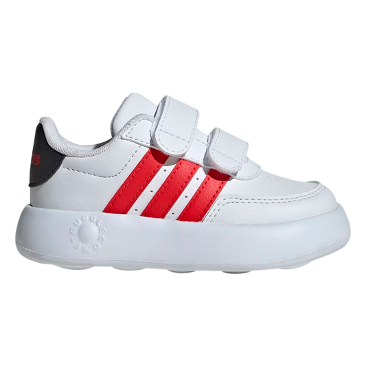 TENIS ADIDAS BREAKNET INFANTIL COLOR BLANCO GRIS ROJO