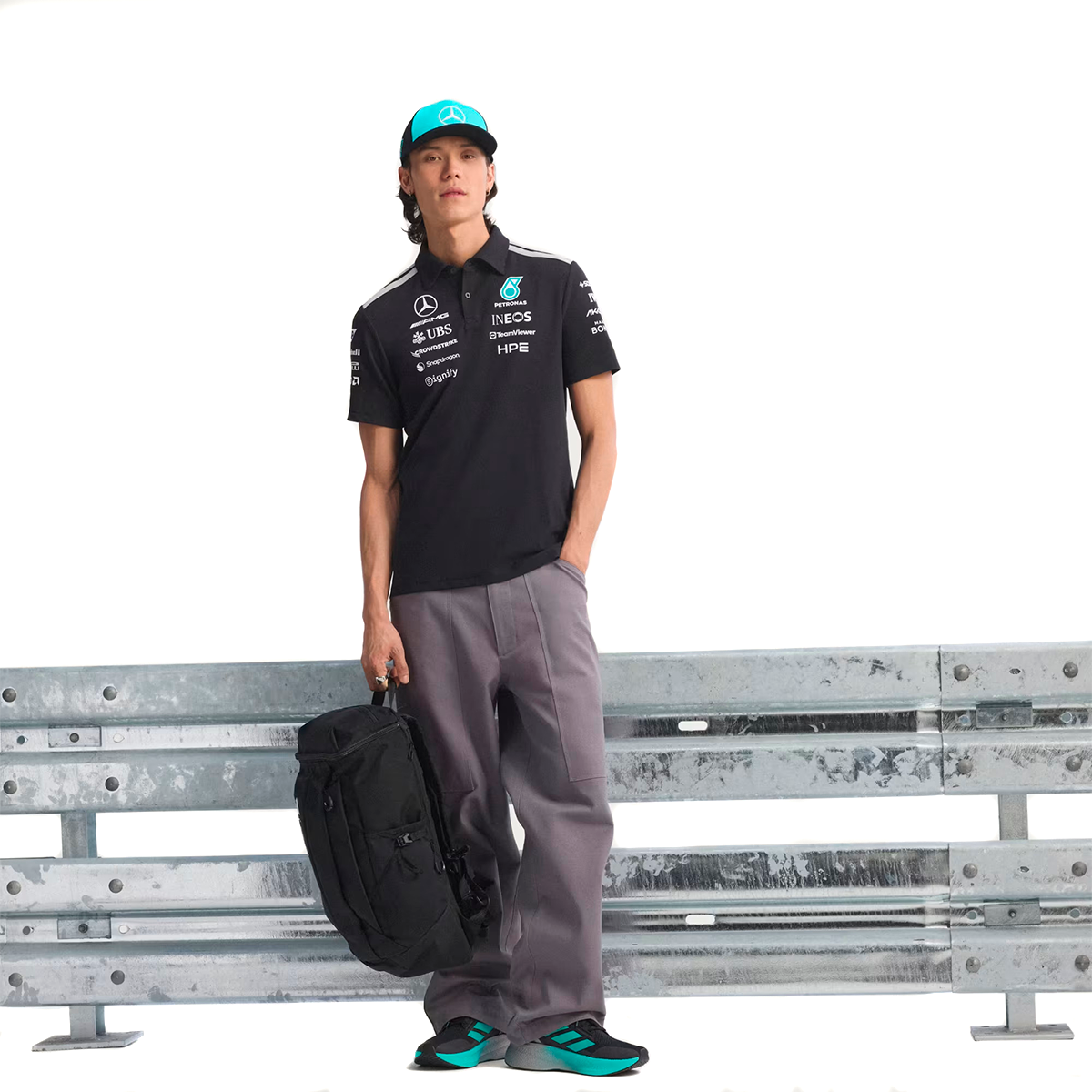 POLO ADIDAS MERCEDES AMG F1 TEAM ENGINEERS PARA CABALLERO COLOR NEGRO