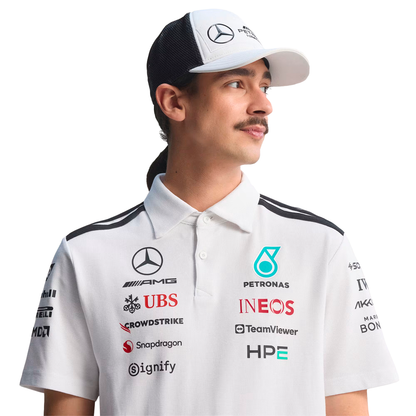 POLO ADIDAS MERCEDES AMG F1 TEAM ENGINEERS PARA CABALLERO COLOR BLANCO
