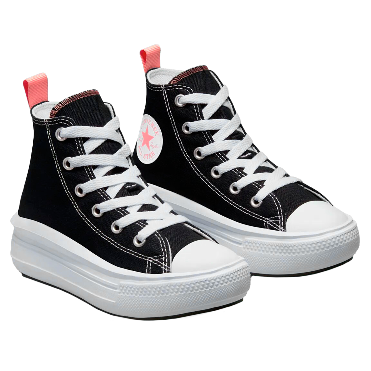 TENIS CONVERSE MOVE PLATAFORMA PARA NINA COLOR NEGRO CORAL ICONS STORE mx