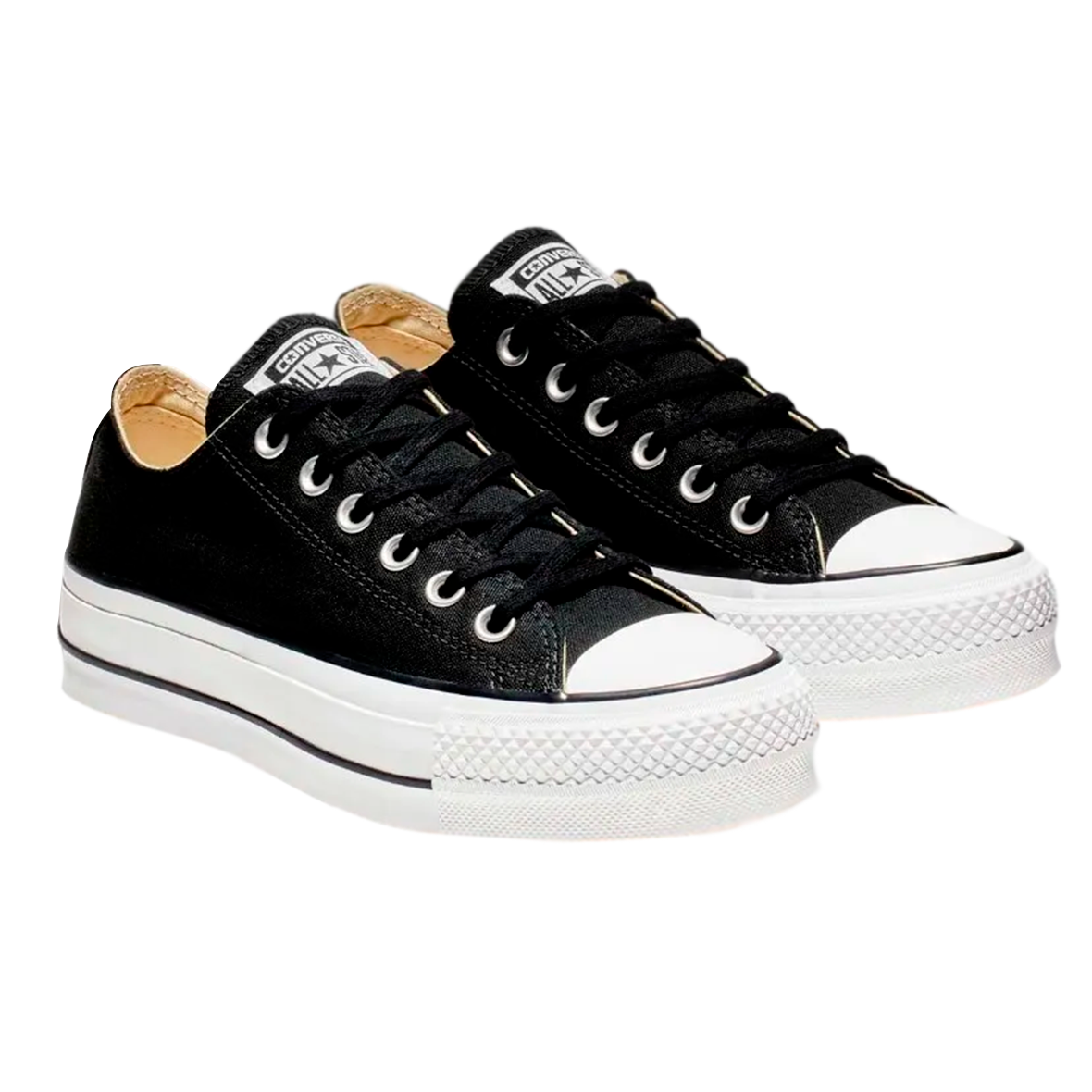 TENIS CONVERSE DE PLATAFORMA PARA DAMA COLOR NEGRO LONA