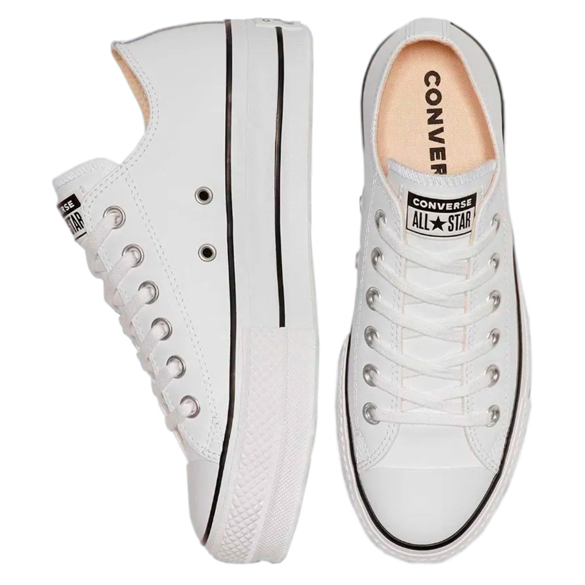 TENIS CONVERSE DE PLATAFORMA PARA DAMA COLOR BLANCO PIEL ICONS STORE mx