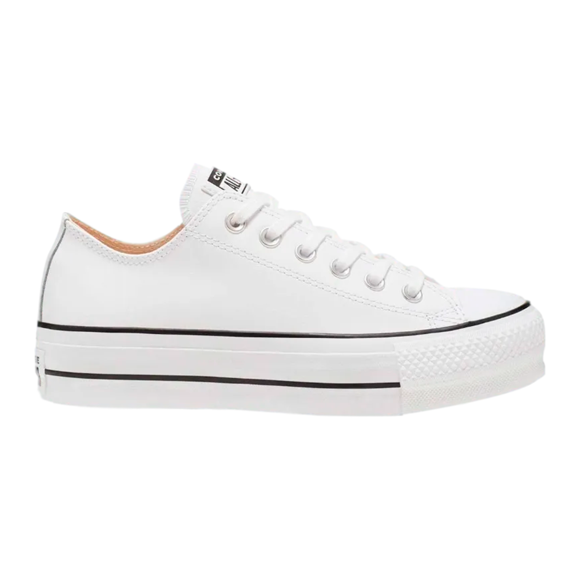 TENIS CONVERSE DE PLATAFORMA PARA DAMA COLOR BLANCO PIEL