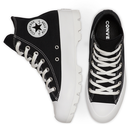 TENIS CONVERSE CHUCK TAYLOR LUGGED HI PARA DAMA COLOR NEGRO BLANCO