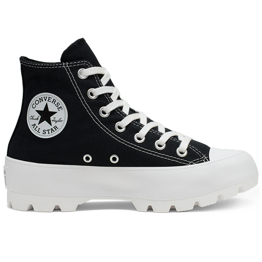 TENIS CONVERSE CHUCK TAYLOR LUGGED HI PARA DAMA COLOR NEGRO BLANCO