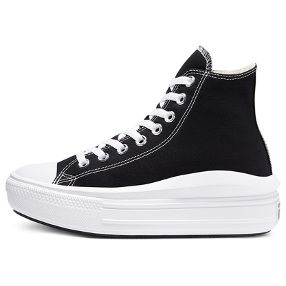 TENIS CONVERSE CHUCK TAYLOR MOVE IVORY HI PARA DAMA COLOR NEGRO