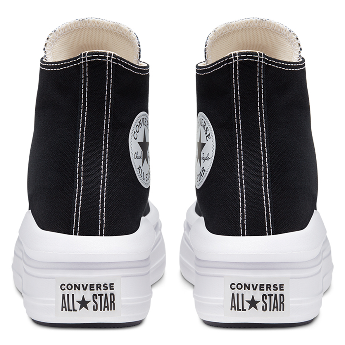 TENIS CONVERSE CHUCK TAYLOR MOVE IVORY HI PARA DAMA COLOR NEGRO