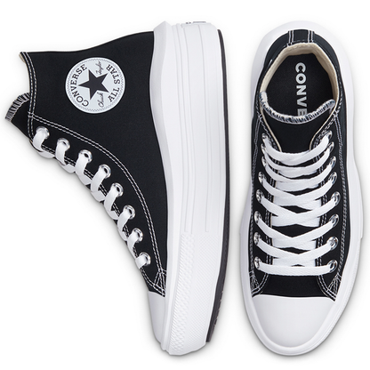 TENIS CONVERSE CHUCK TAYLOR MOVE IVORY HI PARA DAMA COLOR NEGRO