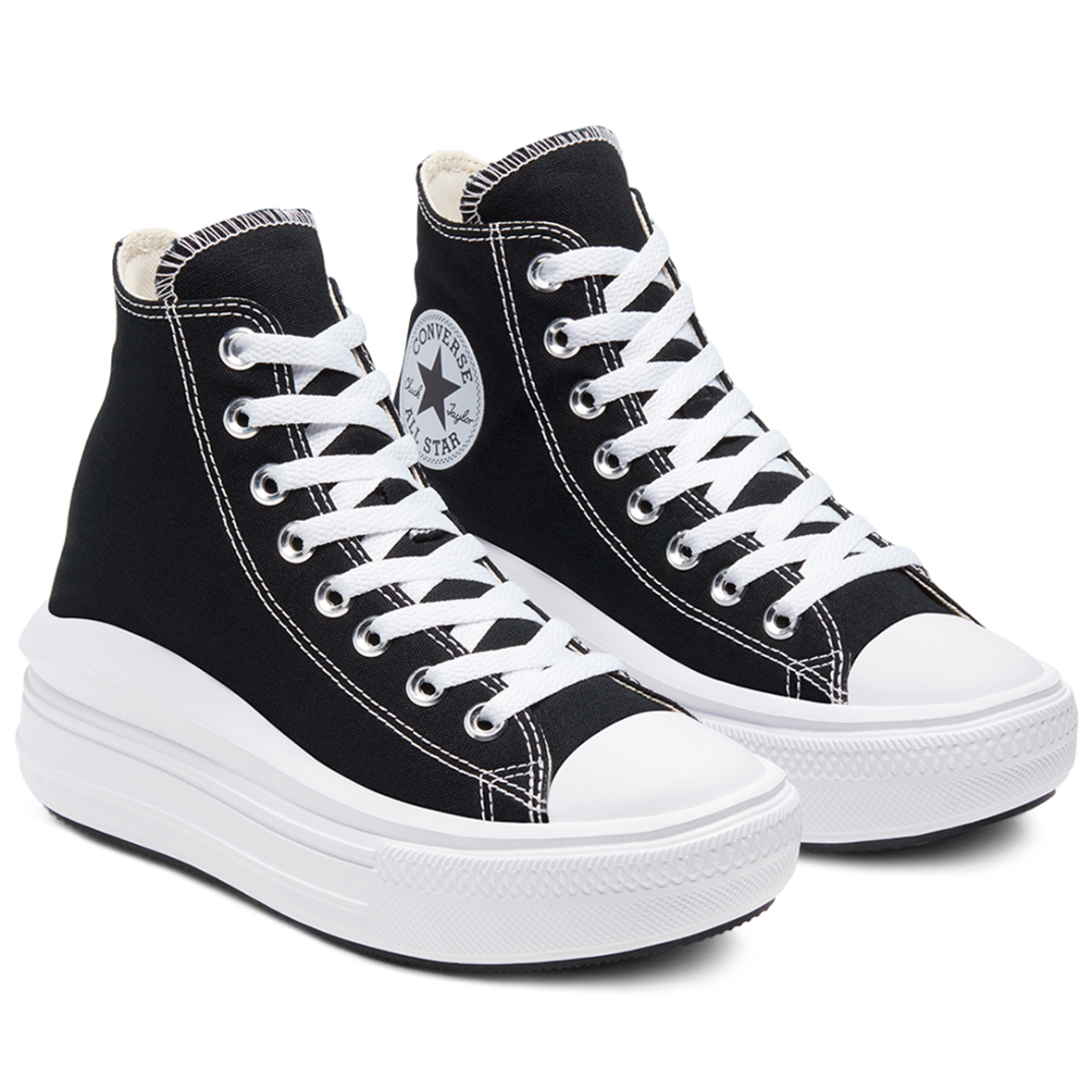 TENIS CONVERSE CHUCK TAYLOR MOVE IVORY HI PARA DAMA COLOR NEGRO